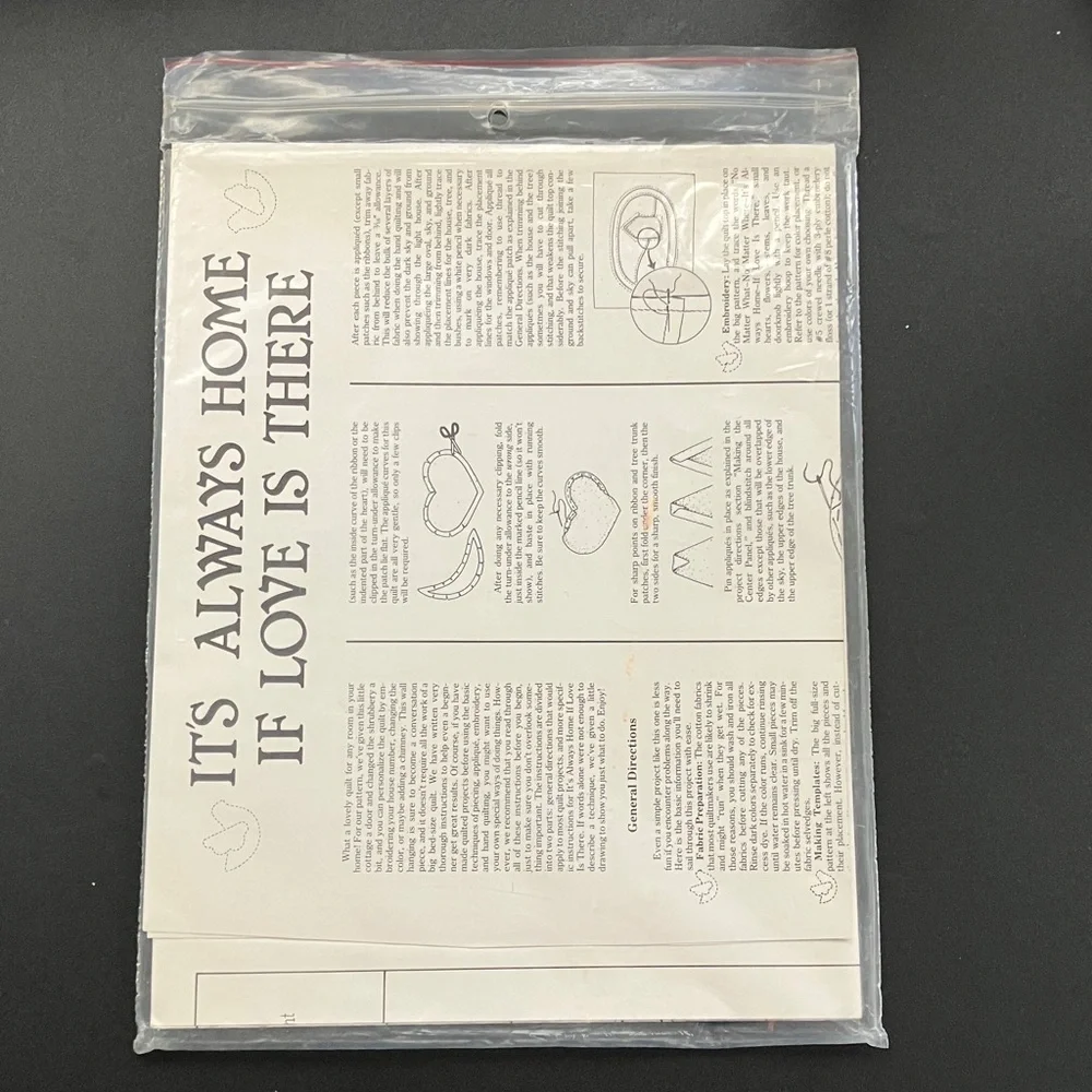 Vintage Quilt Pattern Cozy Homemade Quilting 1983 80s Fabric Arts Instructions